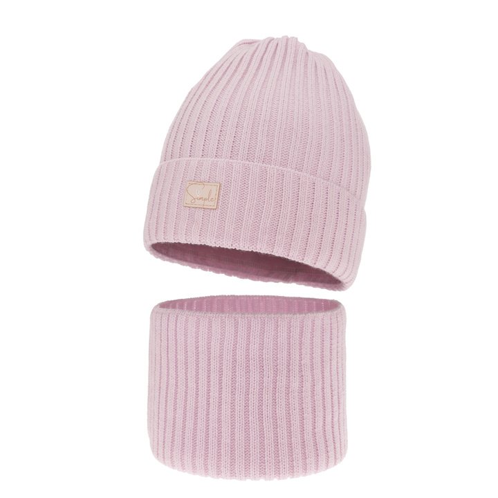 Komplet zimnej dívčej: čiapka a tunel fialový Tampa