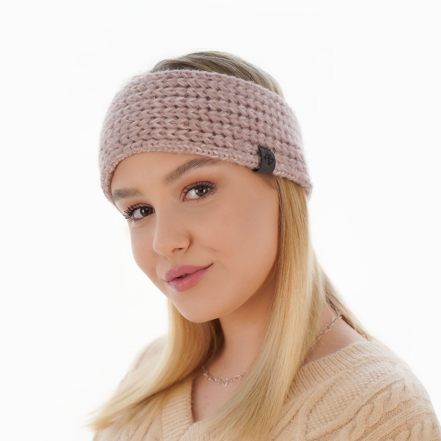 Dámska zimná čelenka růžová Alexis