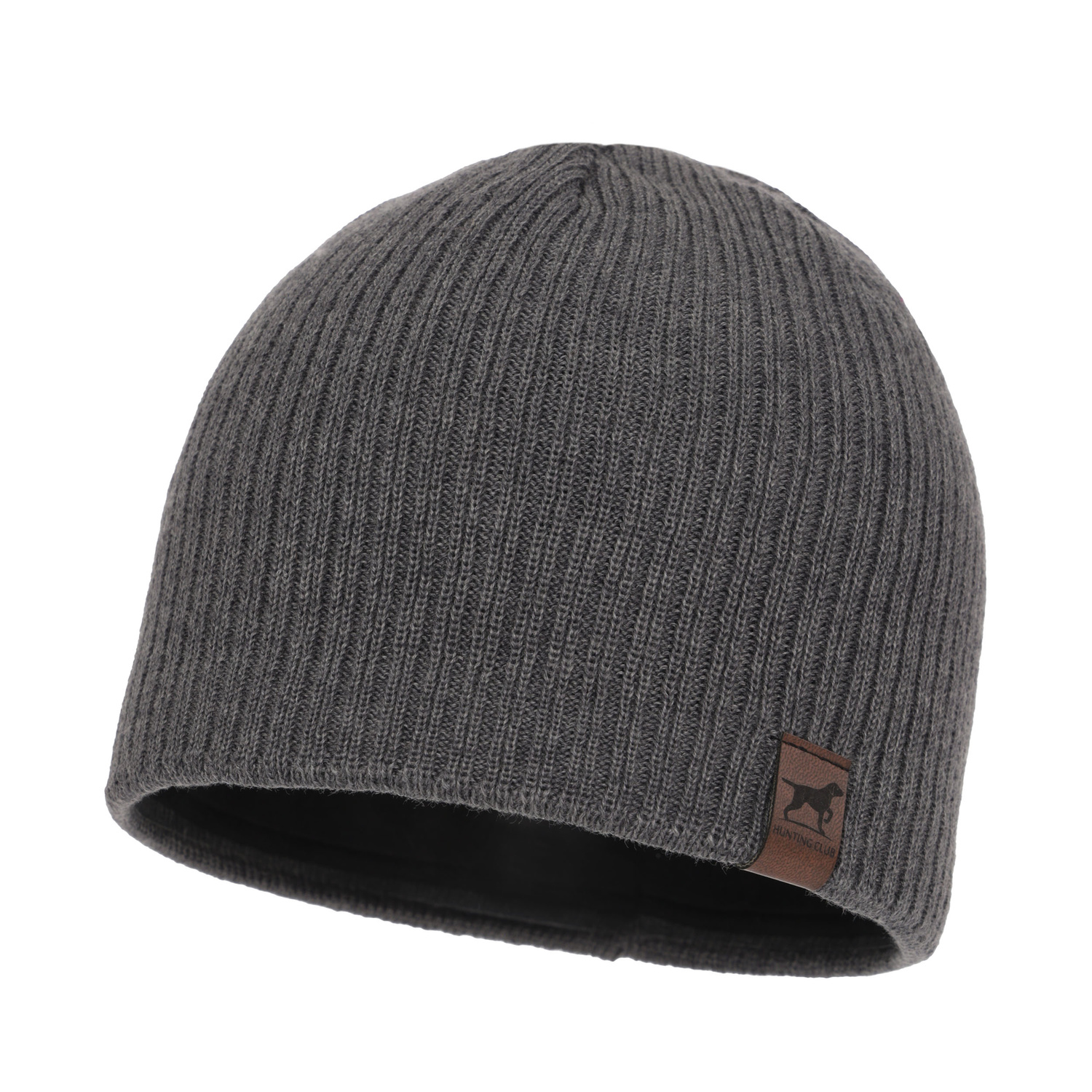 Pánska zimná čiapka šedá merino vlnená Bird