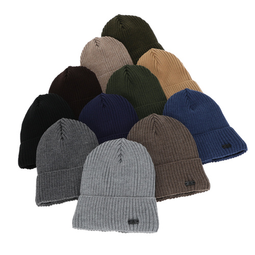 Pánská zimní čepice, tmavomodrá, s merino vlnou, Jeffrey