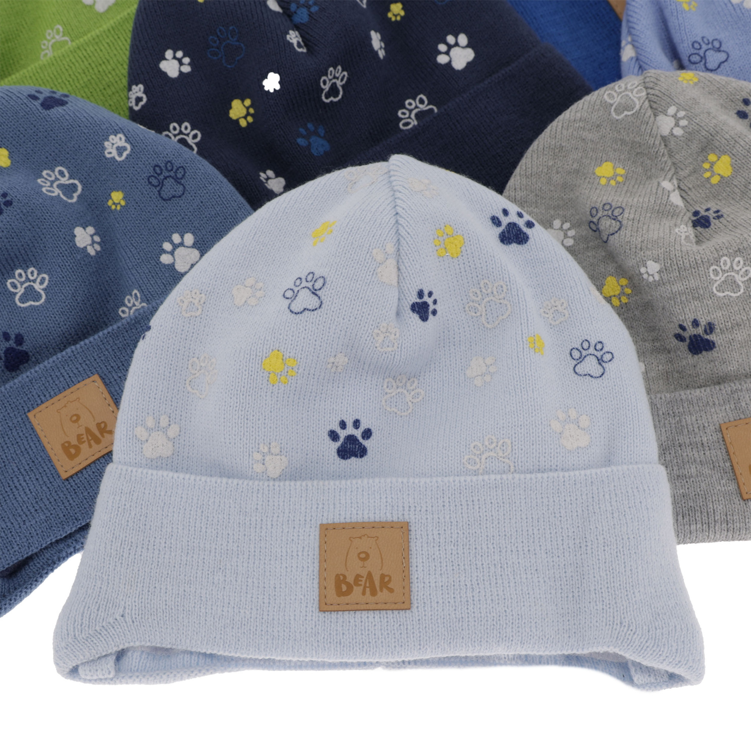 Jesenná/jarná chlapčenská čiapka zelená s bambulí Folik