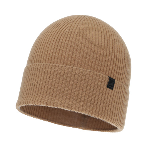 Pánská zimní čiapka, camel, s merino vlnou s kašmírom, Azuryt