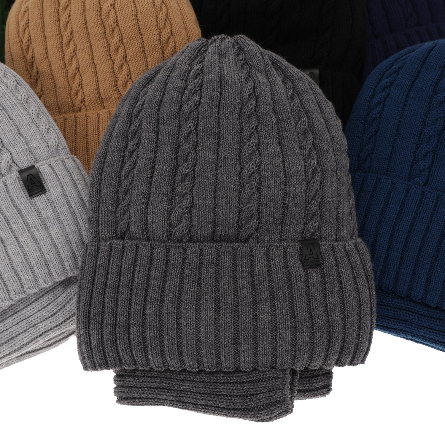 Komplet zimný chlapčenský: čiapka a šál tmavě modrý merino vlna Kairo