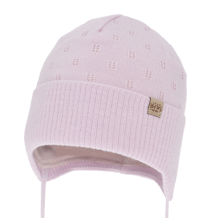 Dívčí podzimní/jarní čiapka, fialová, zaväzovacia, Froya