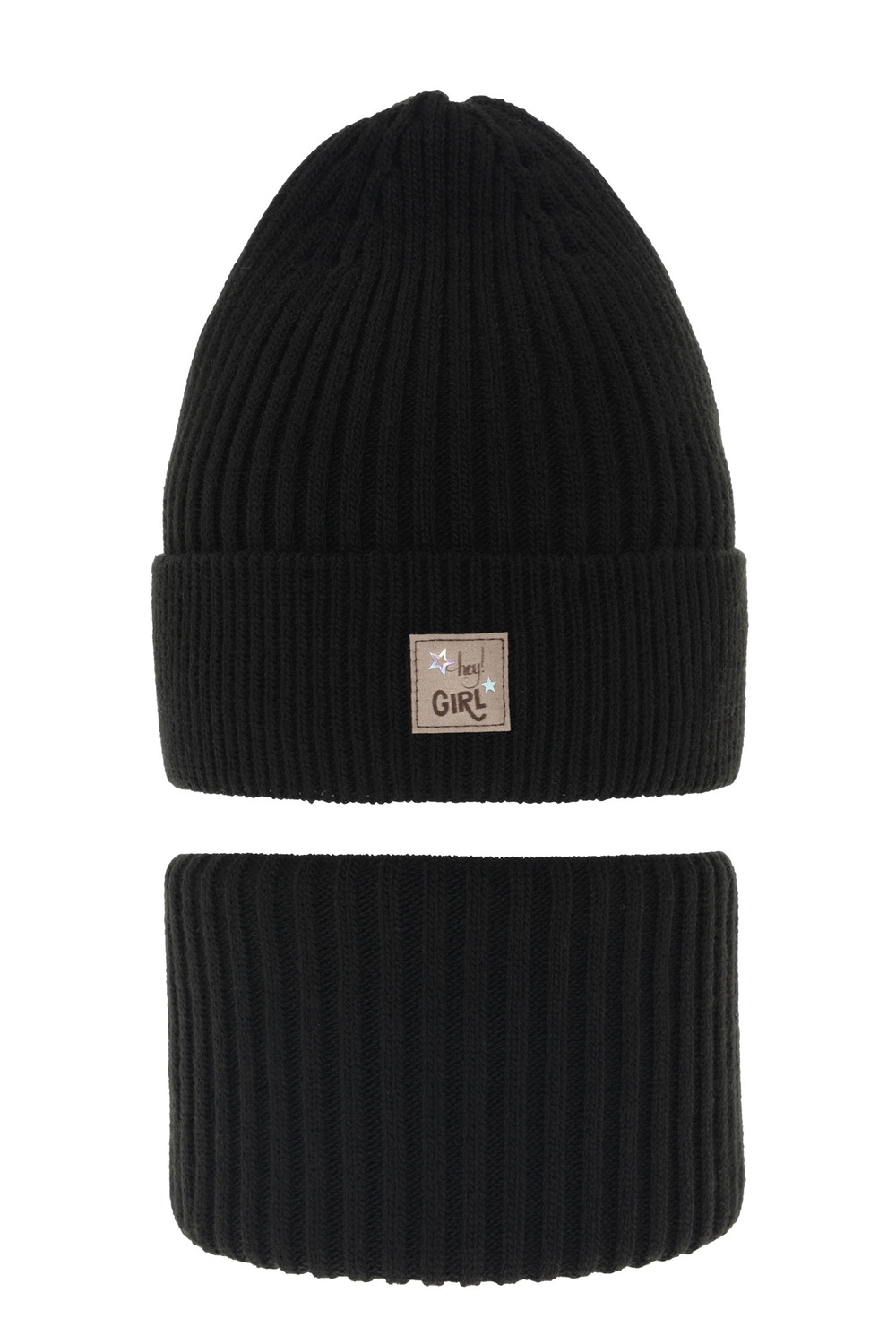 Zimná dievčenská súprava: čiapka a tunel černý Georgina