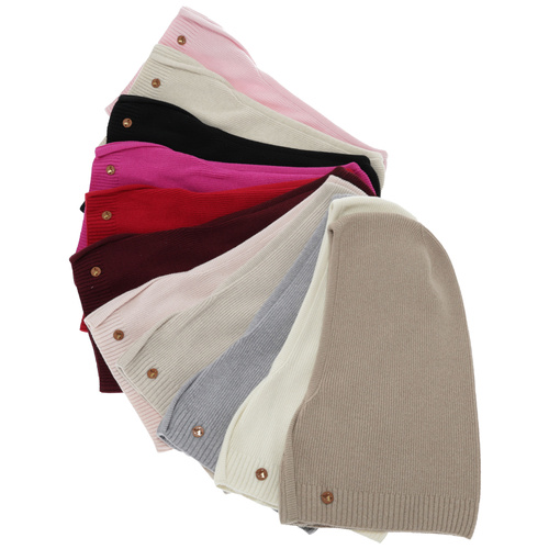 Kukla jesenná, zimná, dámska, béžová, merino vlna s kašmírom, Kiruna