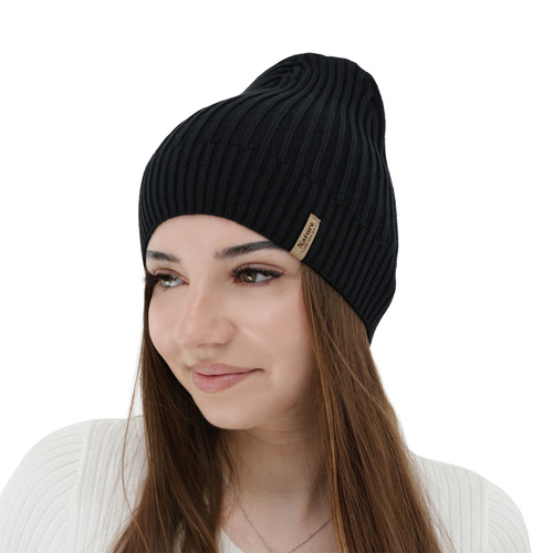 Dámská jarní, podzimní čiapka, s bavlnou, biela, Mirona