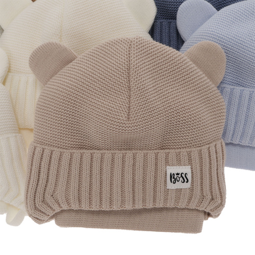 Komplet zimní chlapecký: čepice a šála modrý Luciano