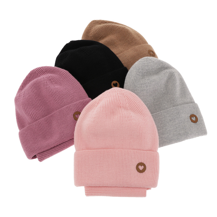Jesenný/jarný dievčenský set: čiapka a tunel béžový 100% lână merino extra fină Brook