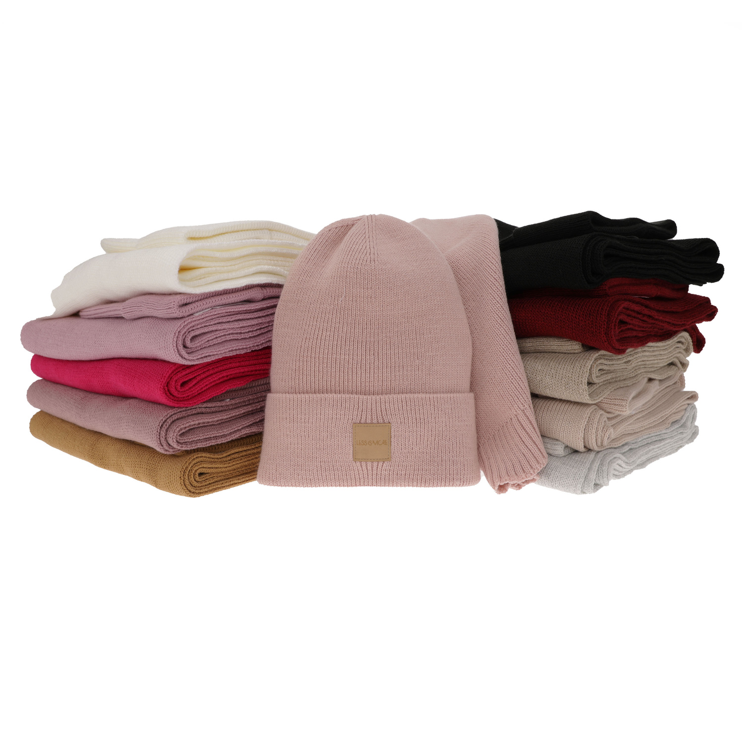 Dámský jarní/zimní set: čepice a šála camel Nathalie