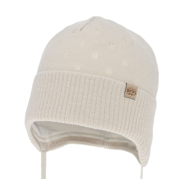 Dívčí podzimní/jarní čiapka, ružová, zaväzovacia, Froya