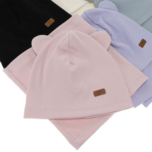 Komplet podzimní, jarní dívčí: čiapka a tunel, bavlnený, biely Georgea