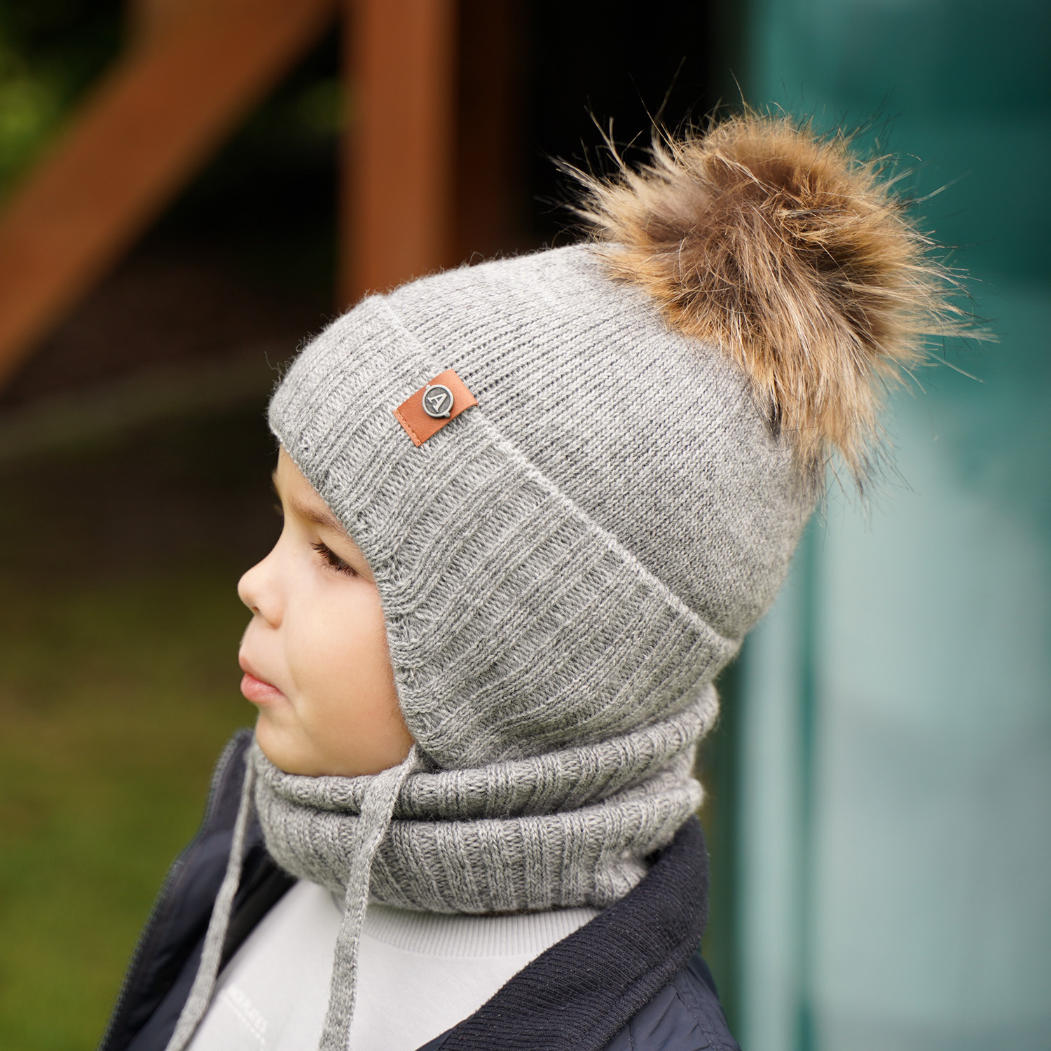 Zimný set pre chlapcov: čiapka a tunel bordový Dominik