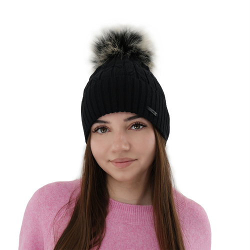 Dámska zimná čiapka fialová merino vlnená Talaria