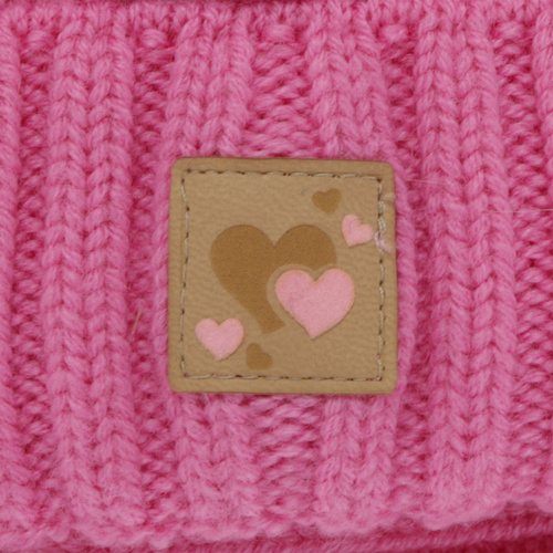 Dievčenská čiapka a nákrčník, zimný set, fialový, 100% merino vlna, podšitý vlneným polaram, Ronia
