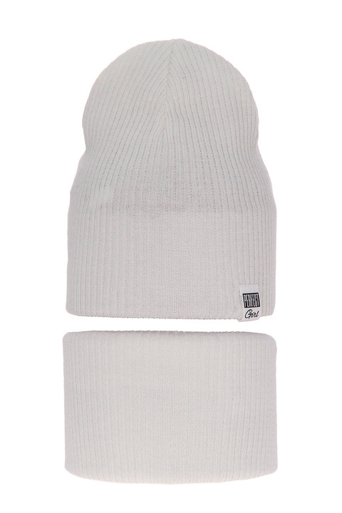 Jesenný/jarný dievčenský set: čiapka a tunel, s bavlnou, Farinka