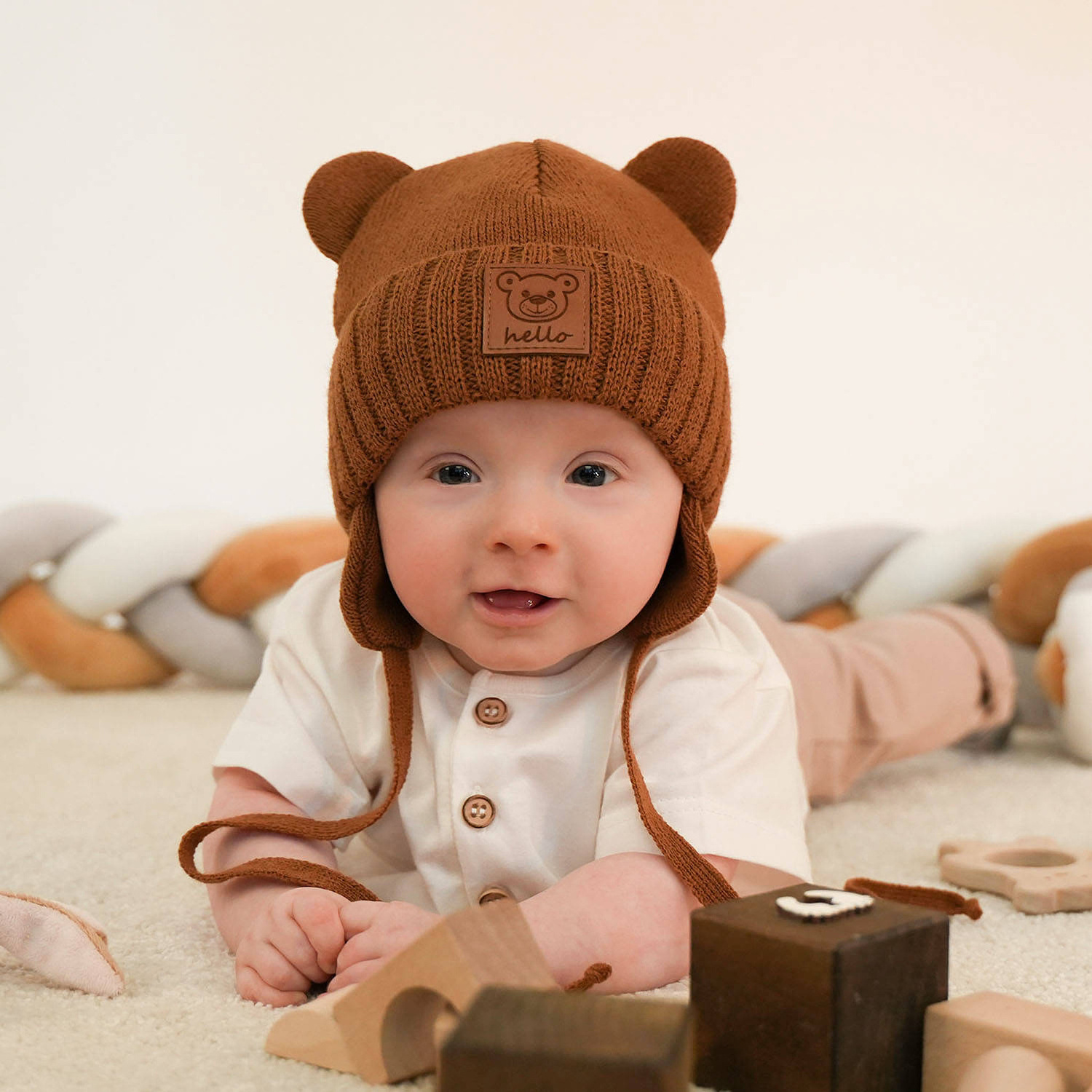 Zimný set pre chlapcov: čiapka a šál svetlomodrý Petit