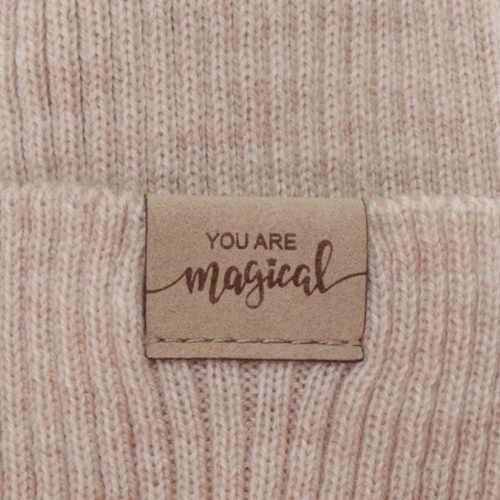 Komplet podzimní, jarní dívčí: čiapka a tunel, ružový, 100 % merino vlnený, Magenta