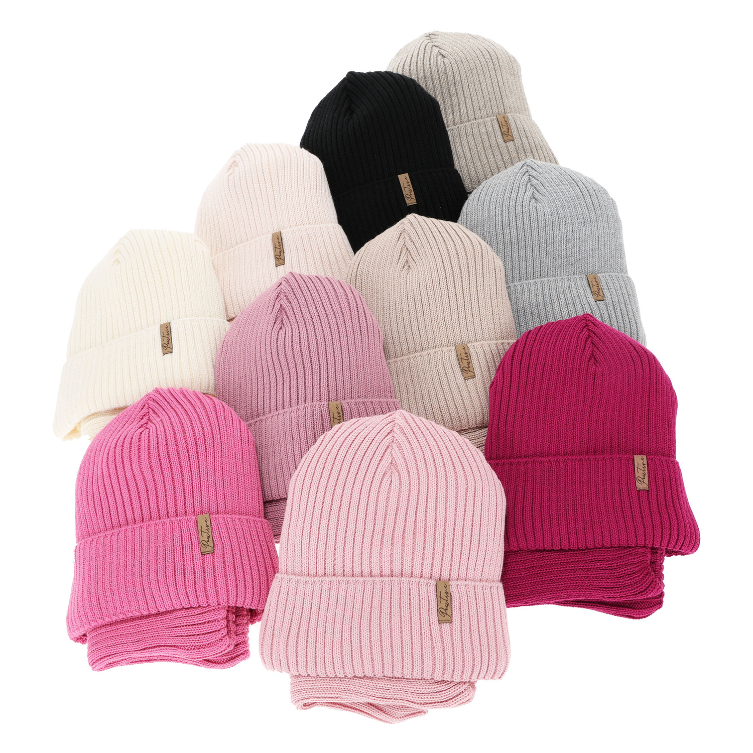 Komplet zimní dívčí: čiapka a tunel, šedý, podšitý fleecom, s merino vlnou, Odette