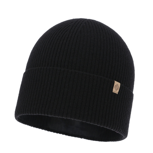 Dámská podzimná/zimná čiapka, čierna, s merino vlnou s kašmírom, Alineta