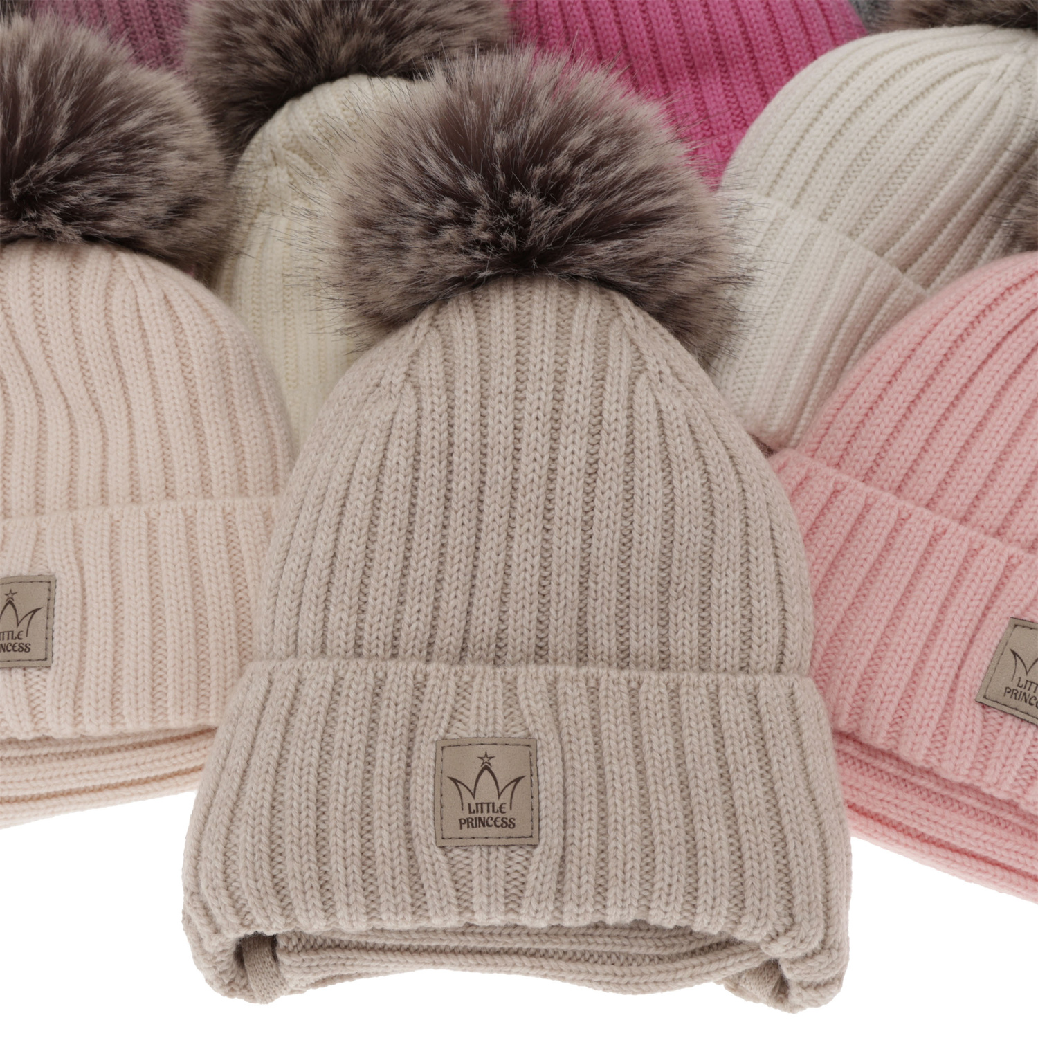 Komplet zimnej dívčí: čepice a tunel bílý 100% extra fine merino vlna podšity vlneným flísom Martina