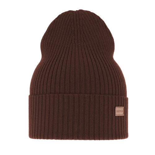 Dámská zimná čiapka, zimná, wiosenna, hnedá, 100% merino vlnená, Sophie