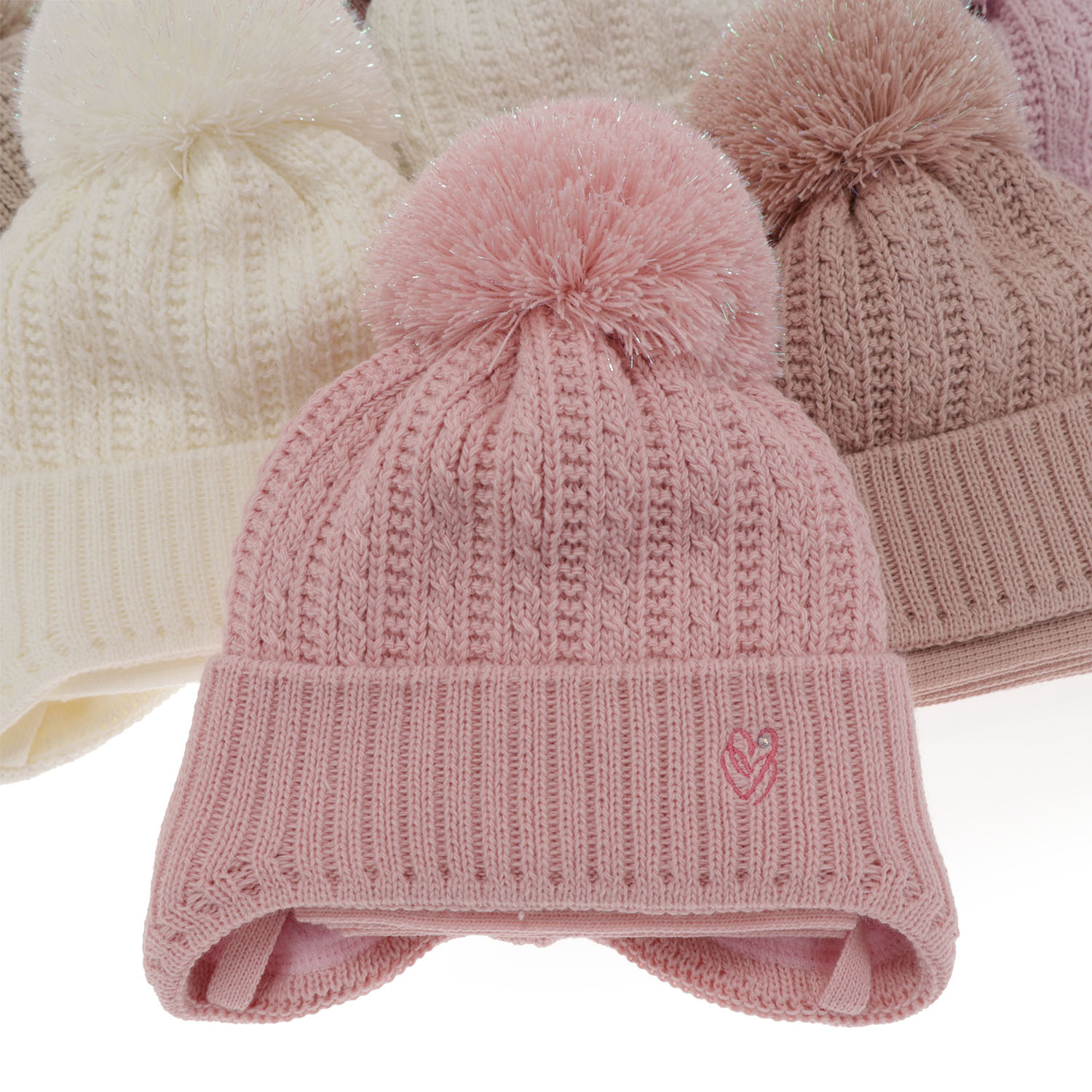 Set de iarnă pentru fete: căciulă și fular fialový cu pompon Marisa