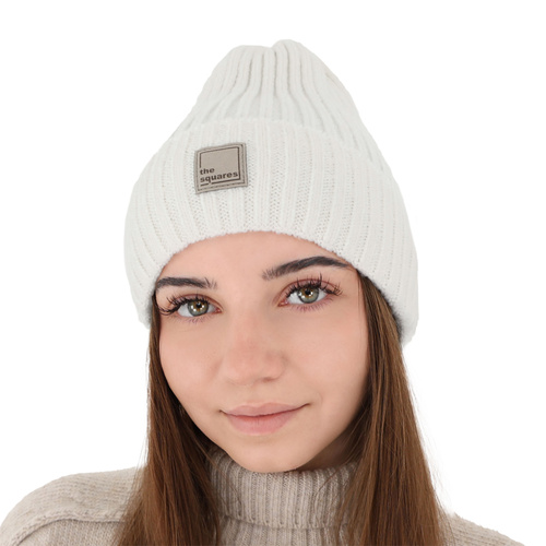 Dámska zimná čiapka krémová merino vlnená Benedetta