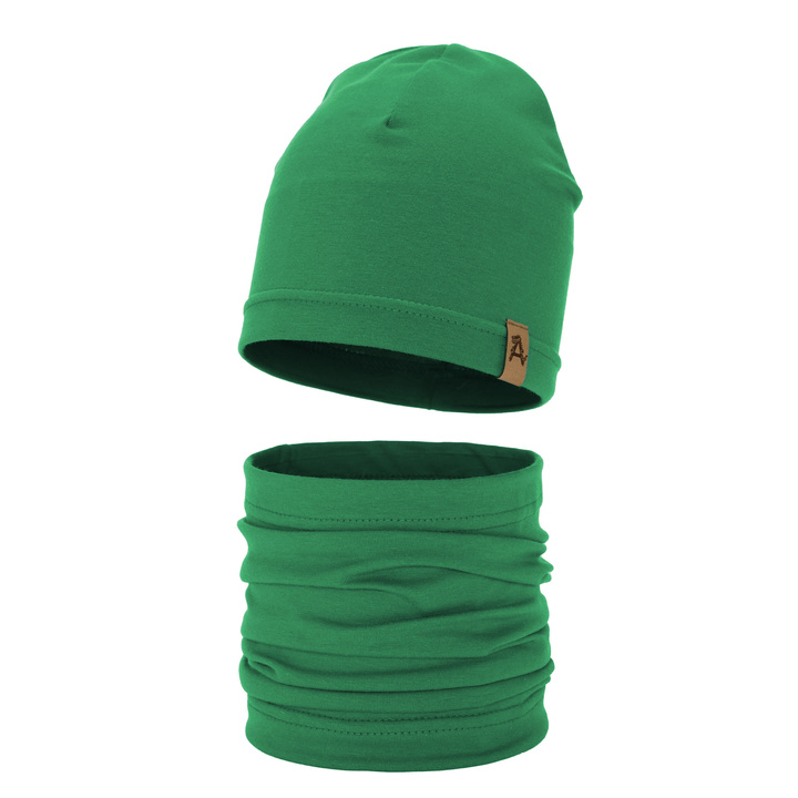 Jesenný/jarný chlapčenský set: čiapka a tunel zelený Griffin