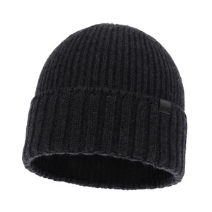 Pánská zimní čepice šedá 100% extrafine merino vlněná bez švov Bruner