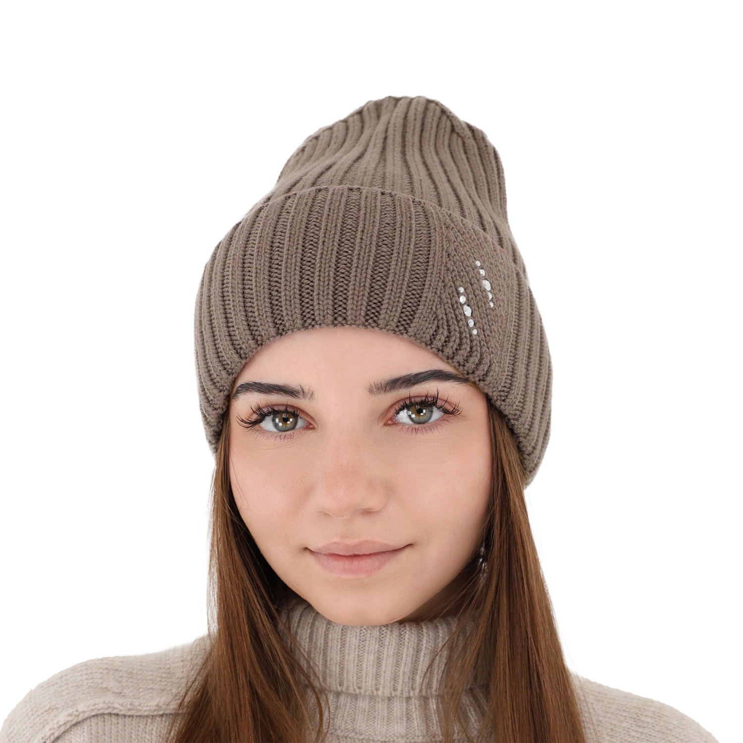 Dámská zimní čepice růžová 100% extra fine merino vlněná Ariga