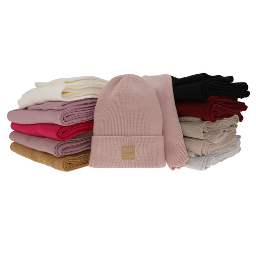 Dámský jarní/zimní set: čepice a šála šedý Nathalie