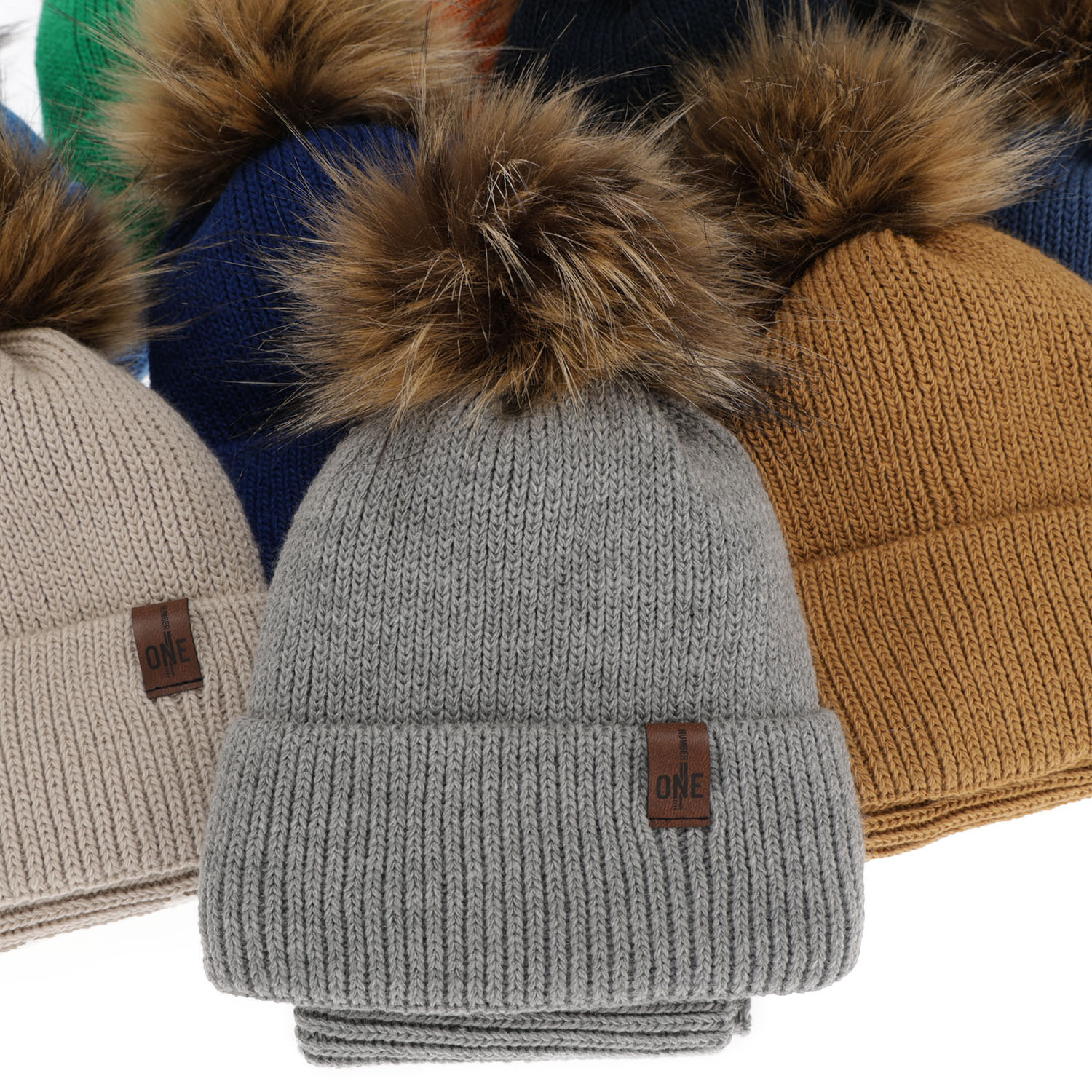 Komplet zimný chlapčenský: čiapka a tunel modrý s bambuľou Modus