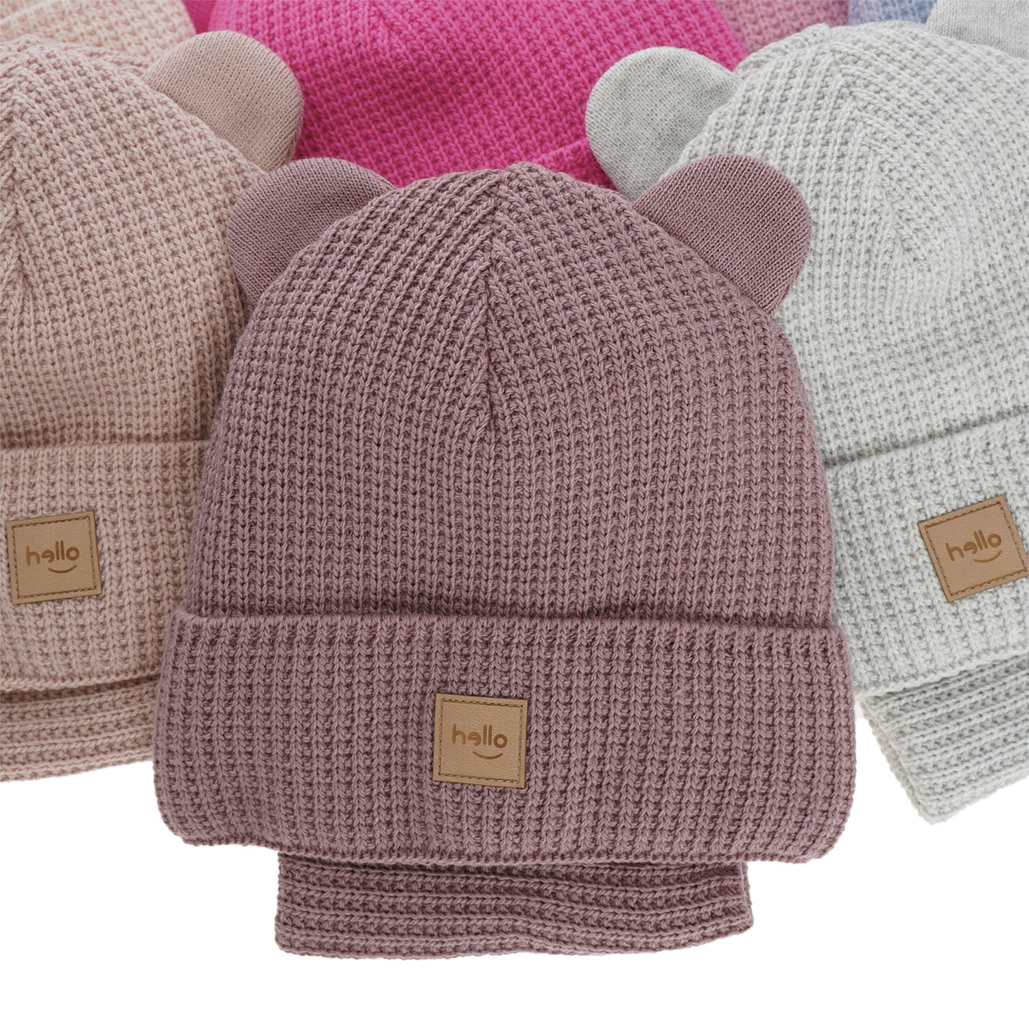 Zimný dievčenský set: čiapka a tunel růžový Harper