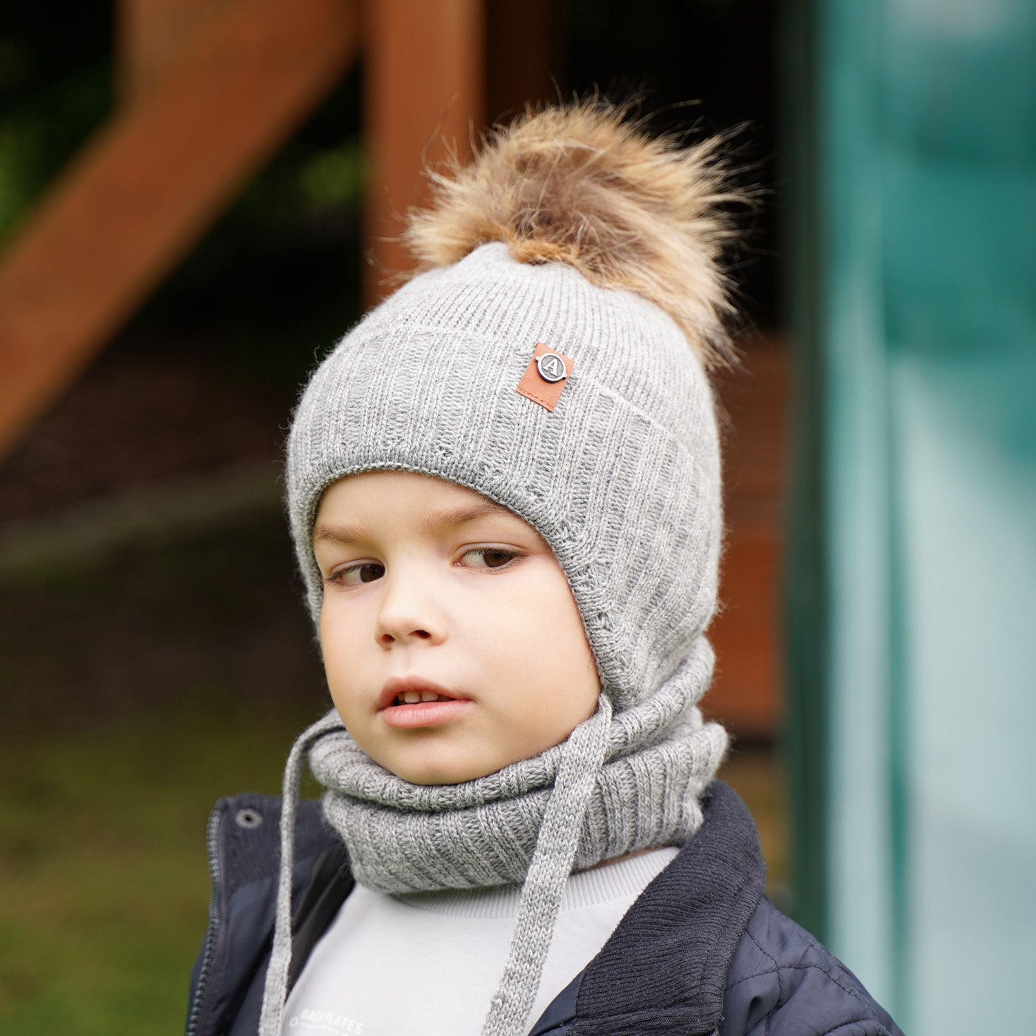 Chlapčenský zimný set: čiapka a tunel tmavomodrý Dominik