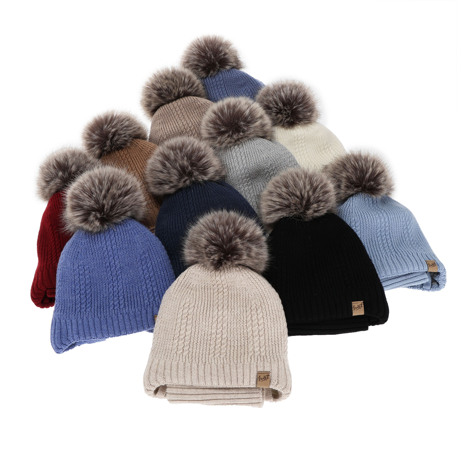 Chlapecká čiapka a nákrčník, zimný set, béžový, 100% merino vlna, podšitý vlneným polaram, na zaväzovanie Danny