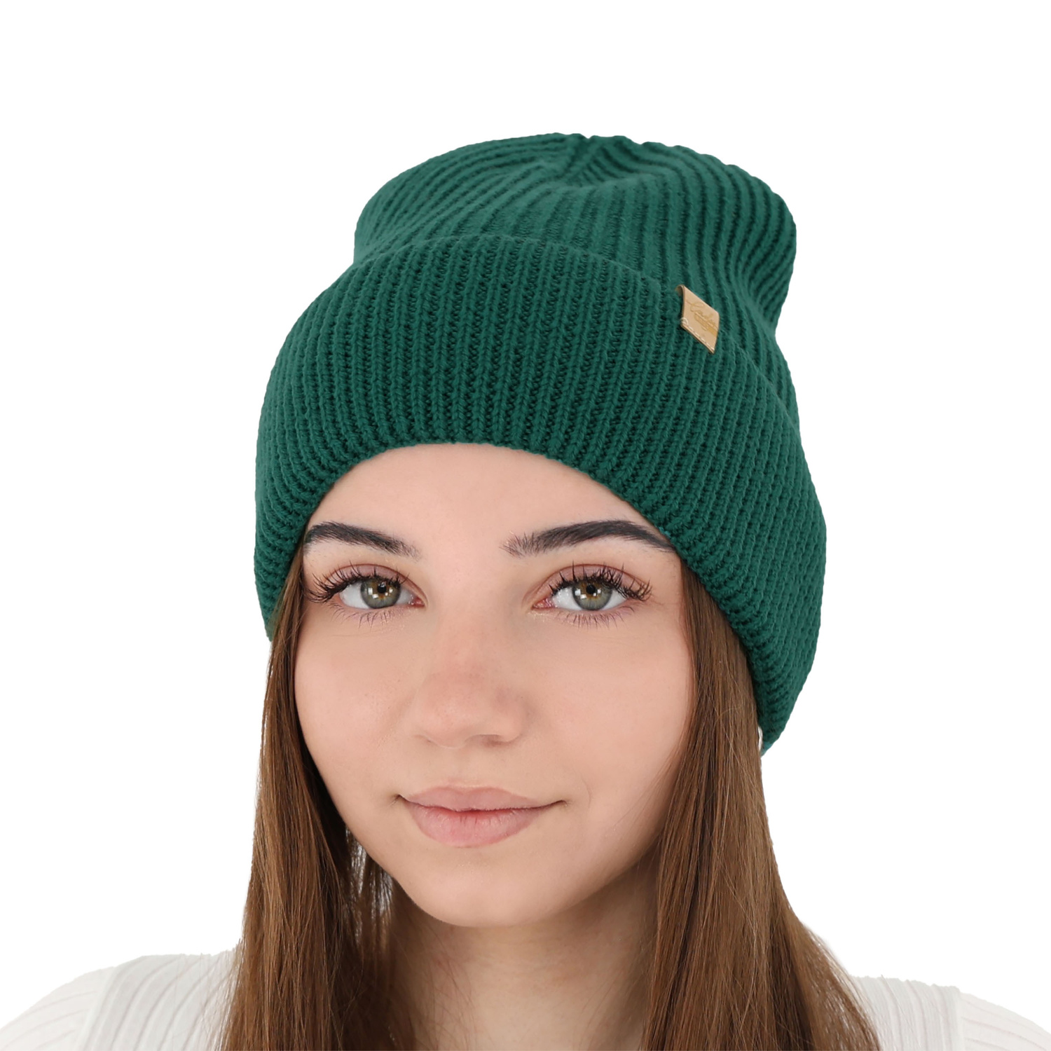 Dámská zimní čiapka, camel, 100 % merino vlnená, Isla