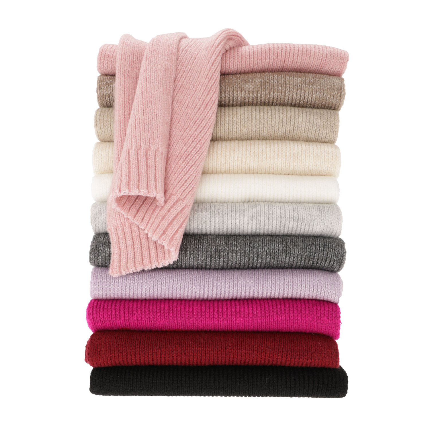 Dámska zimná šatka ružová vlna Loretta