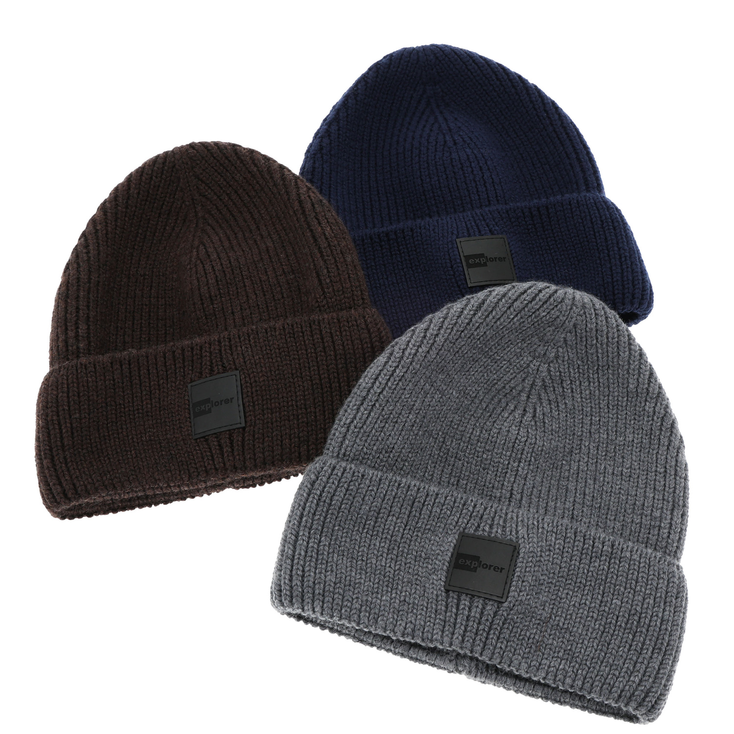  Pánská zimní čepice tmavě modrá 100% merino vlněná Iron